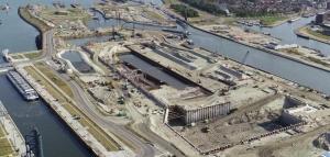 Nieuwe Sluis Terneuzen (foto: Mario Vermeirssen / Droneteam Rijkswaterstaat)